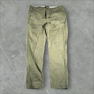 Polo By Ralph Lauren‎ Pants Mens 30x30 Green HBT Herringbone Chino Patchwork